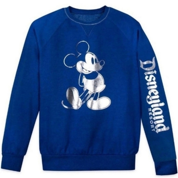 Disneyland Mickey Mouse Wishes Come True Sweatshirt Blue S - Picture 1 of 10